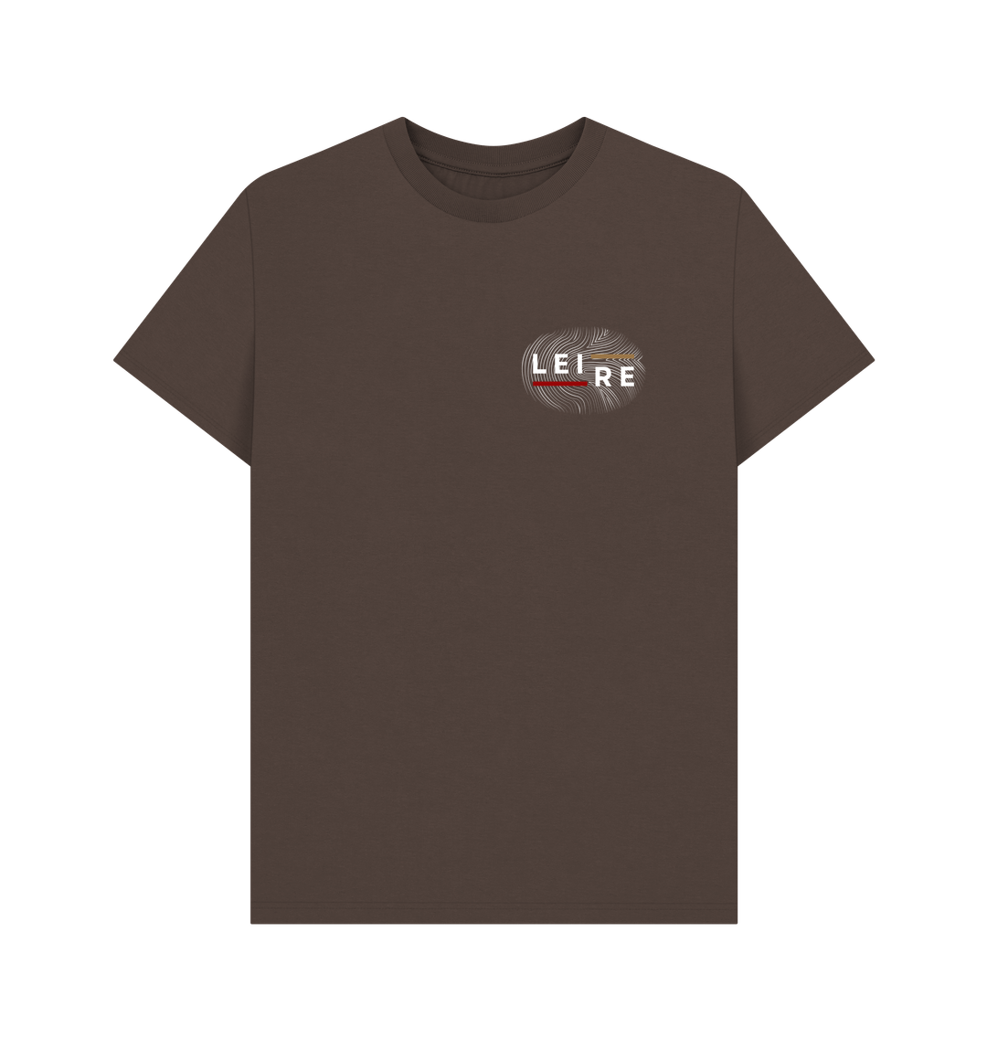 Chocolate Men's Basic T-shirt - White Logo