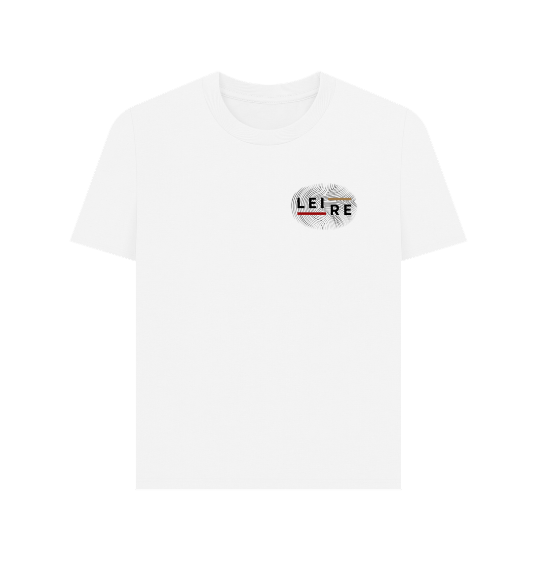 White Women Basic T-shirt - Black Logo