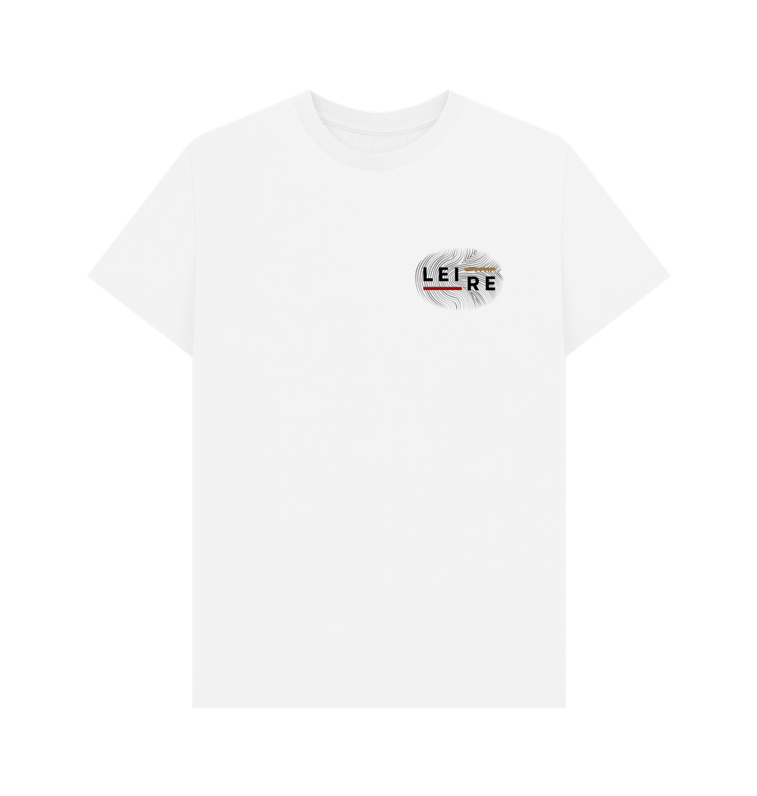 White Men's Basic T-shirt - Black Logo