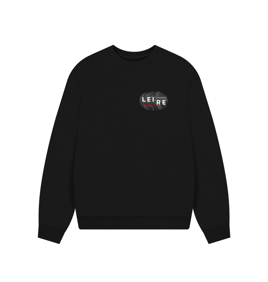 Black Women's Oversized Jumper - White Logo