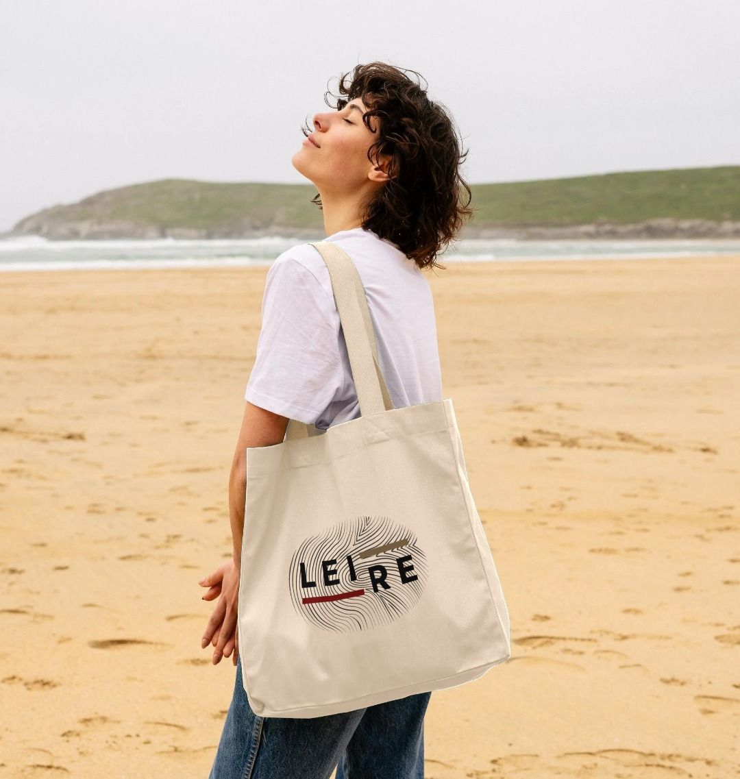 Shopper Tote Bag - Beige